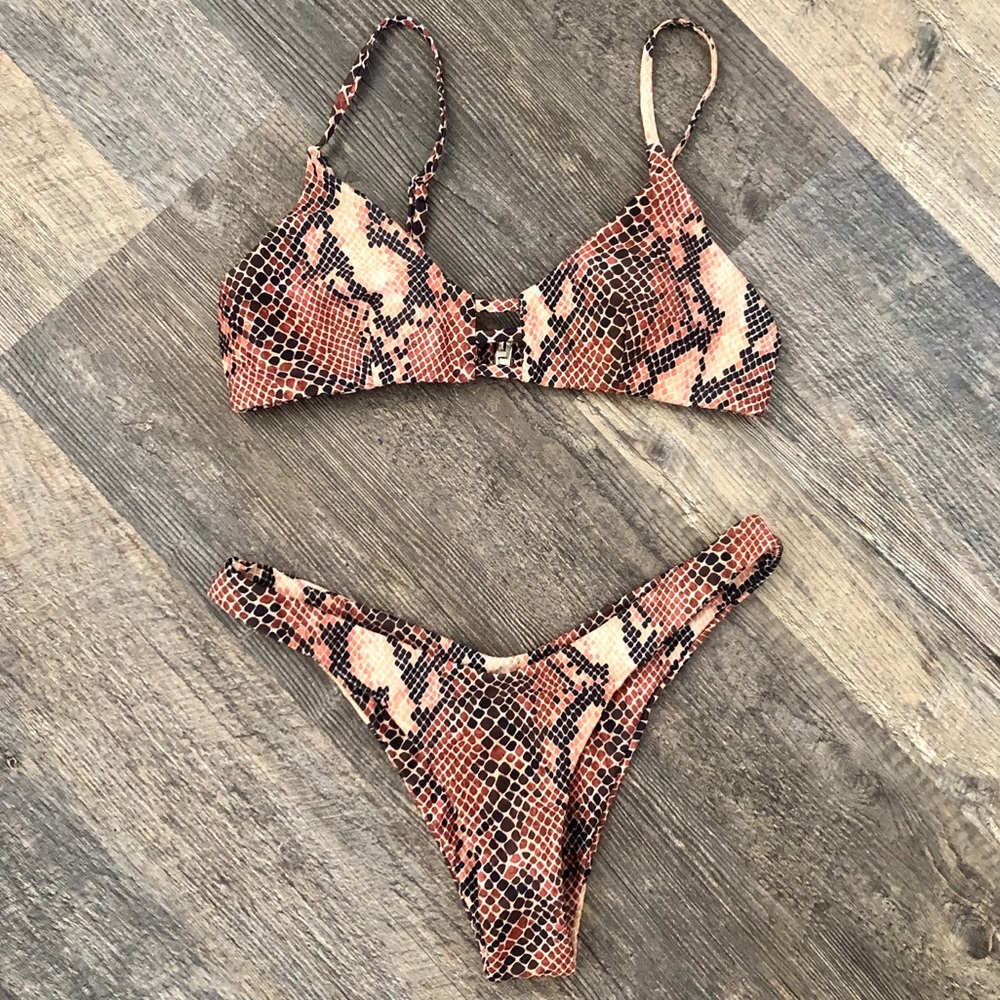 OMKAGI Snake Print Bikini